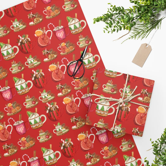 Christmas Drinks - Christmas/Holiday/Hanukkah Gift Wrapping Paper