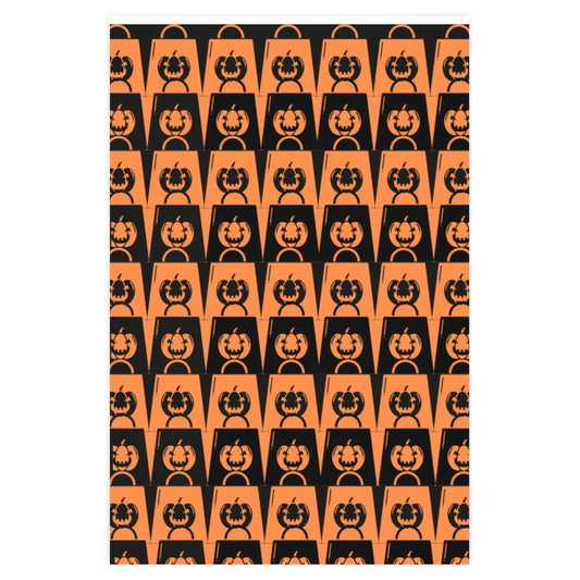 Trick or Treat Pumpkin Bag Wrapping Paper