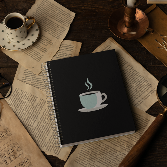 The Coffee and Dark Academia Spiral-Bound Notebook